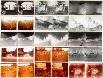 Ensemble de quinze plaques contenues dans une boite inscrite…