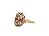 an antique ruby and diamond ring