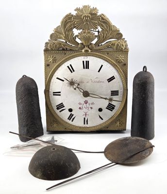 MOUVEMENT de pendule avec cadran marqué "Jeannin à Verdun", …