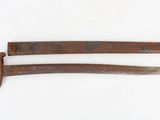 pair of two old swords on a white surface with a white background