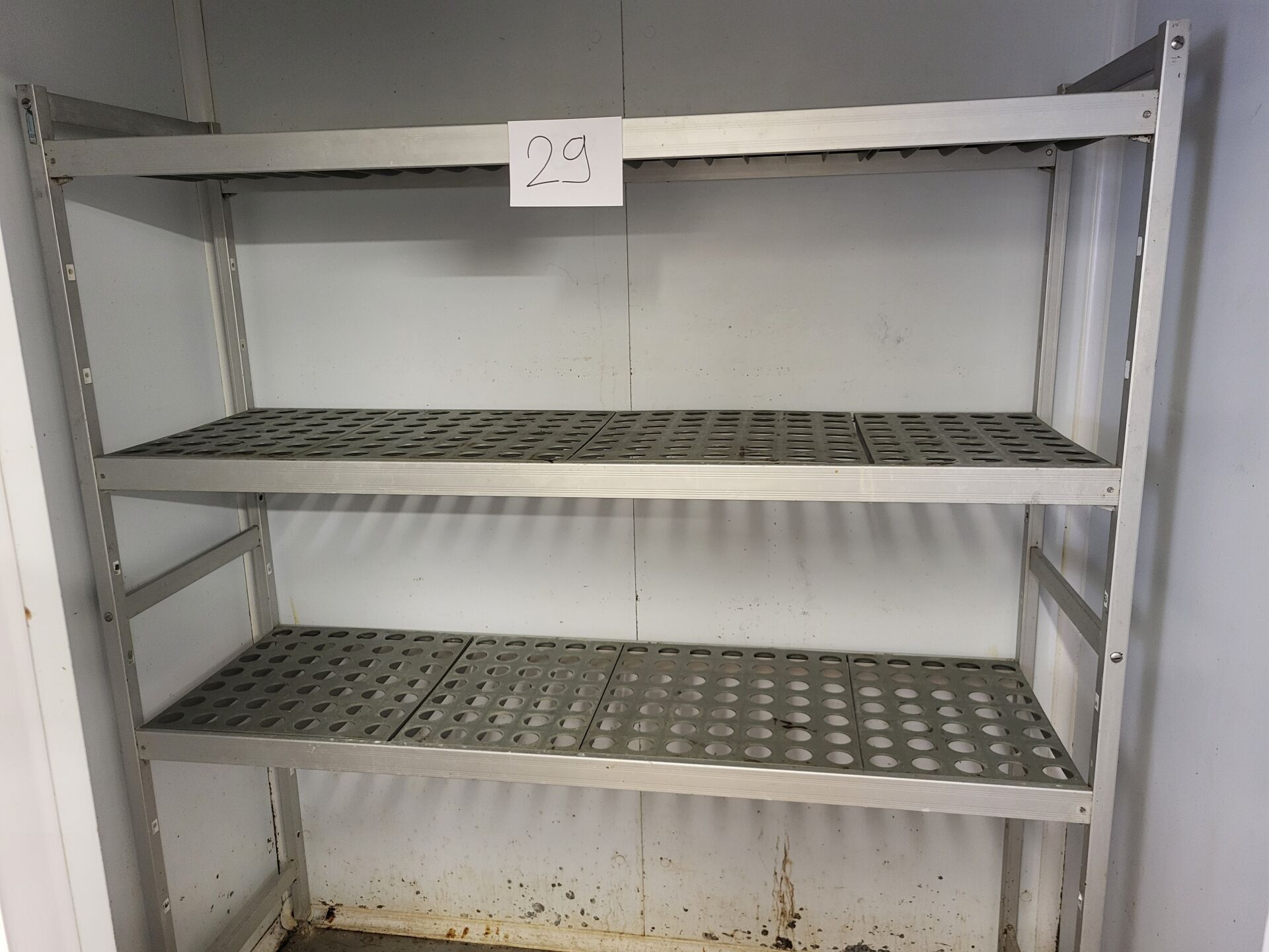 2 rayonnages alimentaires en aluminium à clayettes en PVC gr…