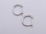 pair of silver plated hoop earrings on a white background