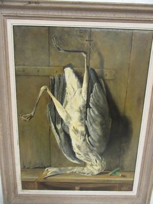 155.65 - P. BASTIDE, HST, HERON MORT, 1914 - 80x59 cm .