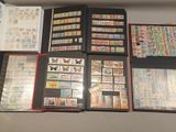 many different types of stamps on a table