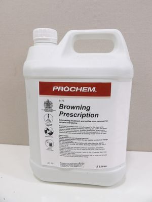 the bottle of brownning preserption is sitting on the counter