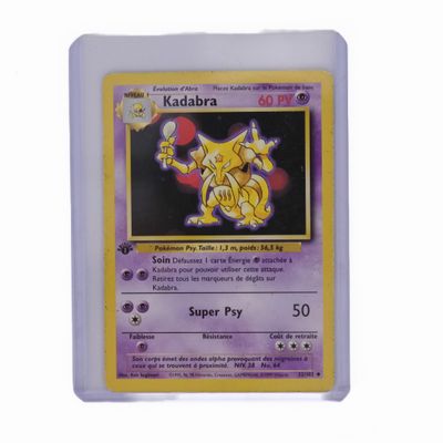 a close up of a pokemon card on a white background