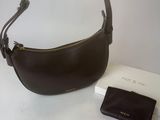 michael korsch brown leather shoulder bag with card holder
