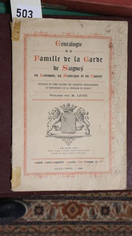 Généalogie de la famille de la GARDE de SAIGNES en Limousin, en A...