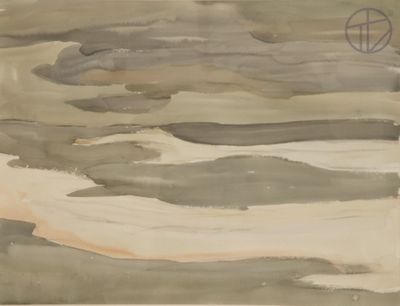 a picture of a watercolor painting of a boat in the water