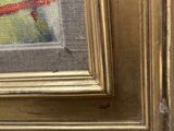 an image of a close up of a painting on a wall