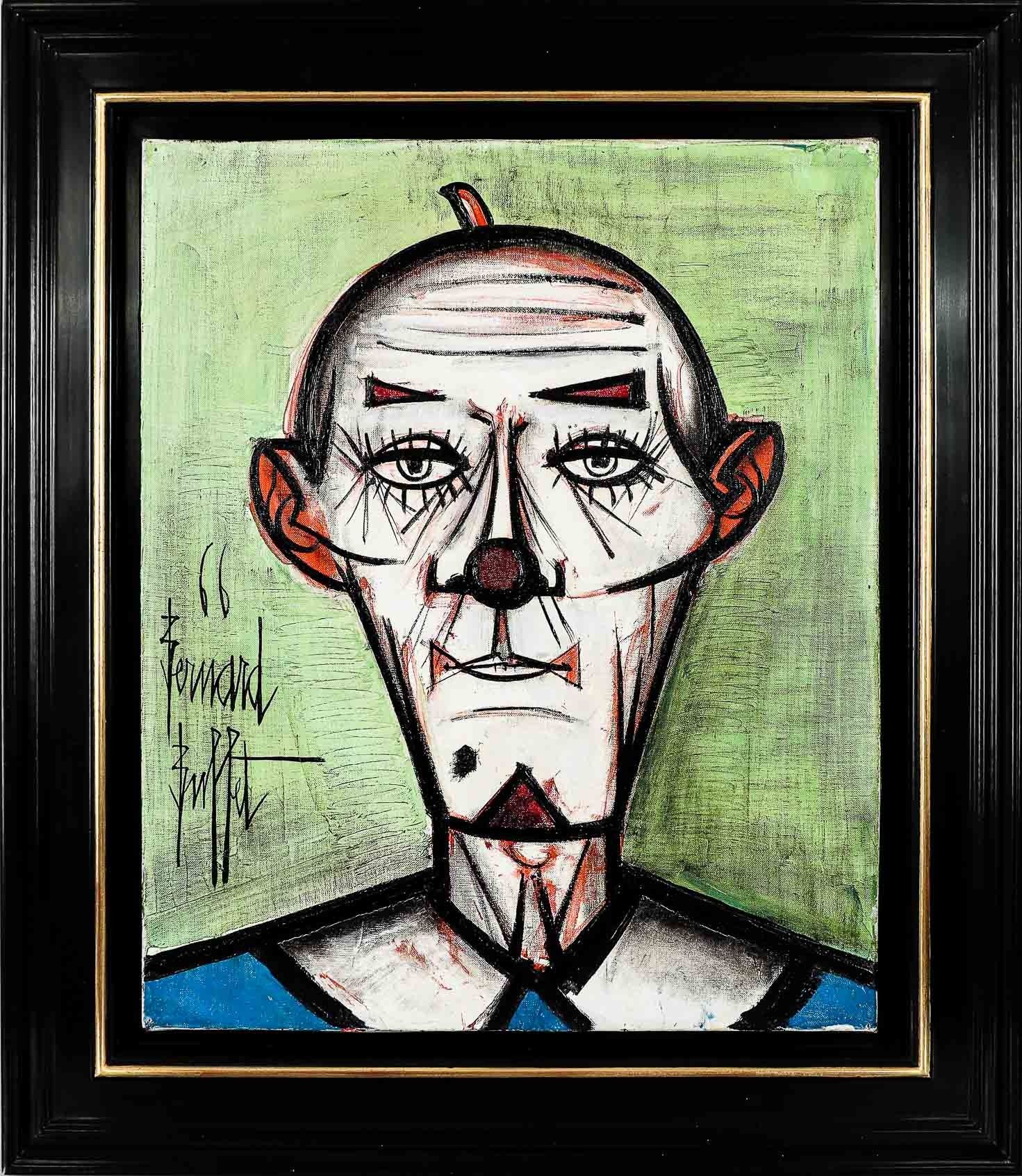 Bernard BUFFET (1928-1999) Le clown chauve - 1966 Huile sur toile