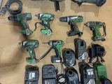 a lot of power tools that are on the floor