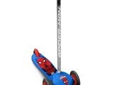a spider - man scooter with wheels and handlebars