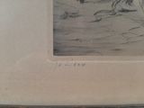 a drawing of a man riding a horse on the beach