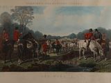 a picture of a painting of a group of men riding horses