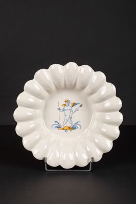 an image of a white plate with a cartoon character on it