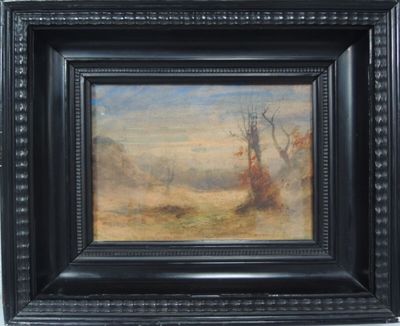 une image d'un tableau représentant un homme et une femme dans un paysage