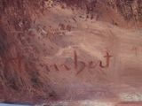 a painting of a horse that is on the ground