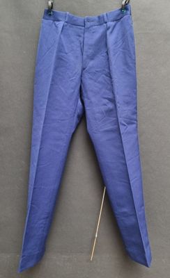 an image of a pair of blue pants hanging on a clothes line
