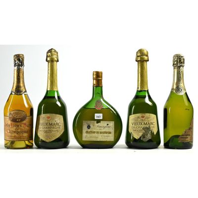 LOT de 5 Btles comprenant 1 Btle de très vieux MARC de Champ… - Photo 1