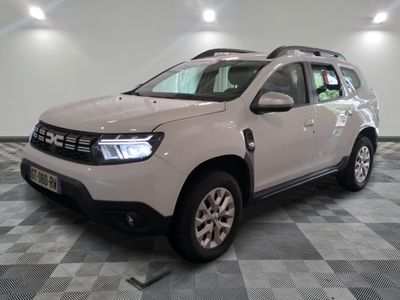 a picture of a white dacia parked on a checkered floor