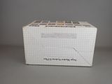 an image of a white box with a black and white picture on it