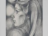 une image d'un dessin d'une femme aux cheveux longs