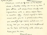 une vieille lettre manuscrite du président des États-Unis