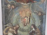 une image représentant une peinture d'un groupe d'anges sur un mur