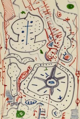 le dessin d'une horloge sur une feuille de papier