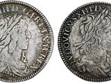 une pièce d'argent portant une tête de femme