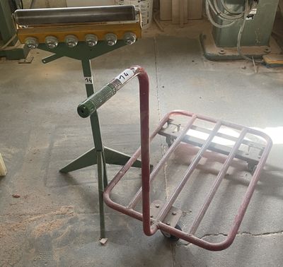 a small cart that is sitting in a garage