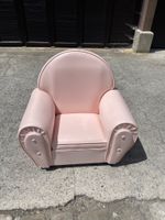 Fauteuil club d'enfant en skaï rose (H dossier 63cm) (photo 2)