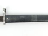 an image of a knife on a white surface with a black handle