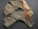 a close up of a pair of pants on a black surface