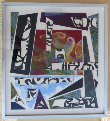 32.	[Hongrie]. NEUHAUS (Ervin). Un collage signé et encadré,…