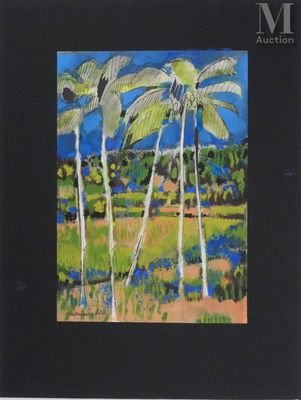 GENIS Maurice (1925-2013) Les palmiers