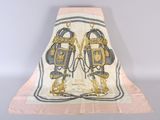 a scarf with a picture of a couple of horses on it