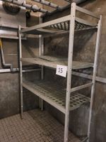 Rayonnage alimentaire en aluminium à clayettes en PVC gris (…