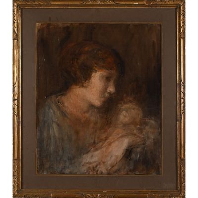 SEAILLES Paul. (1855-1944). « Mère et enfant ». - Photo 1