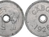 an old coin with a picture of an elephant on it