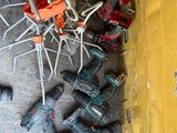 a lot of tools that are laying on the ground