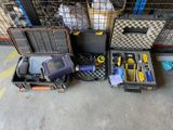 many different tools in the case on the floor