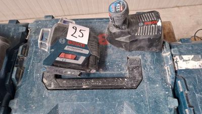 a blue tool box with a wren and a hammer on it