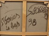 a picture of a picture of someone ' s handwriting on a piece of cardboard