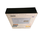 a black box with a picture on it on a white background