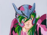 animation animation production cel of a woman in a pink and green costume