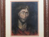un tableau représentant un homme portant une couronne d'épines sur la tête