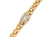 une montre-bracelet en or jaune 18 carats et diamants, signée Cartier