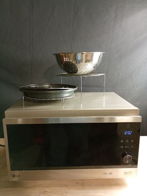 Micro-ondes combiné Lg MJ3965ACS inox, trace d'utilisation R…